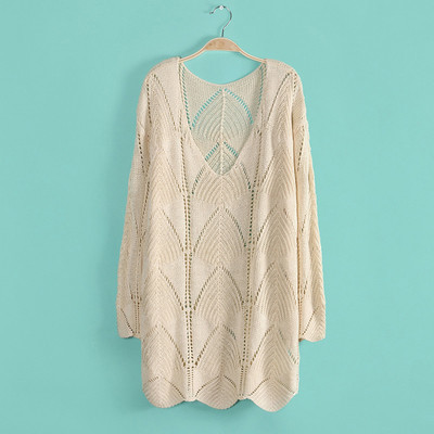 D107-42-069 F.M.P 【YP11】時(shí)尚鏤空V領(lǐng)中長款修身百搭針織衫 設(shè)計(jì)亮點(diǎn)與搭配指南